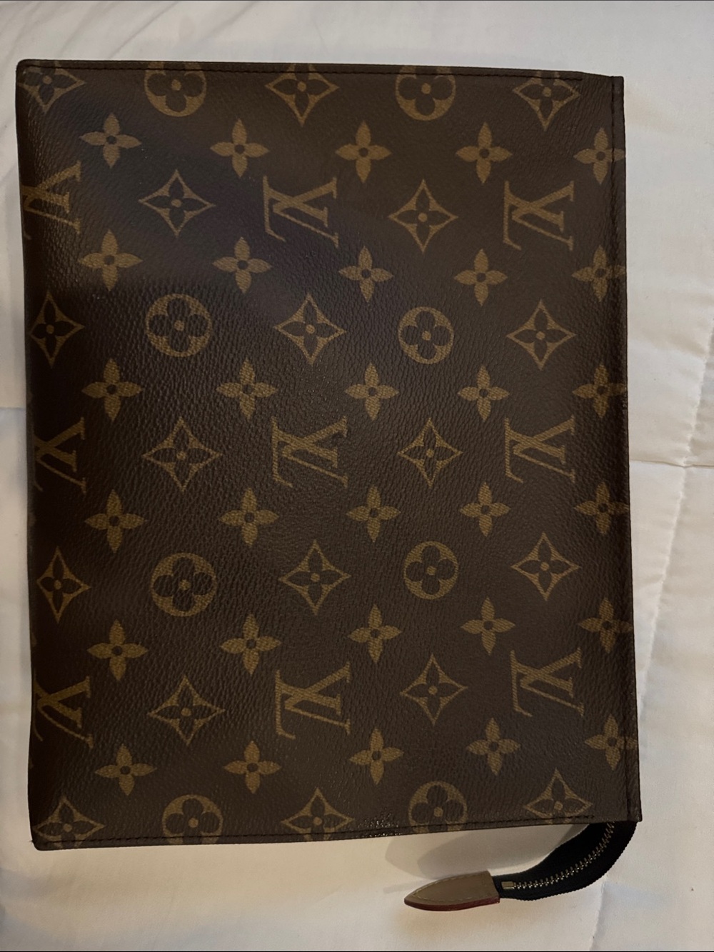 Louis Vuitton Monogram Zip Folio in Brown and Tan